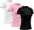 Kit 3 Camisetas Feminina Dry Básica Lisa Proteção Solar UV Térmica Camisa Blusa