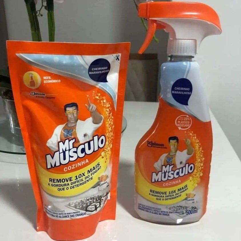 Kit Desinfetante Banheiro Mr Músculo 500ml Borrifador + Refil 400ml, Mr. Músculo