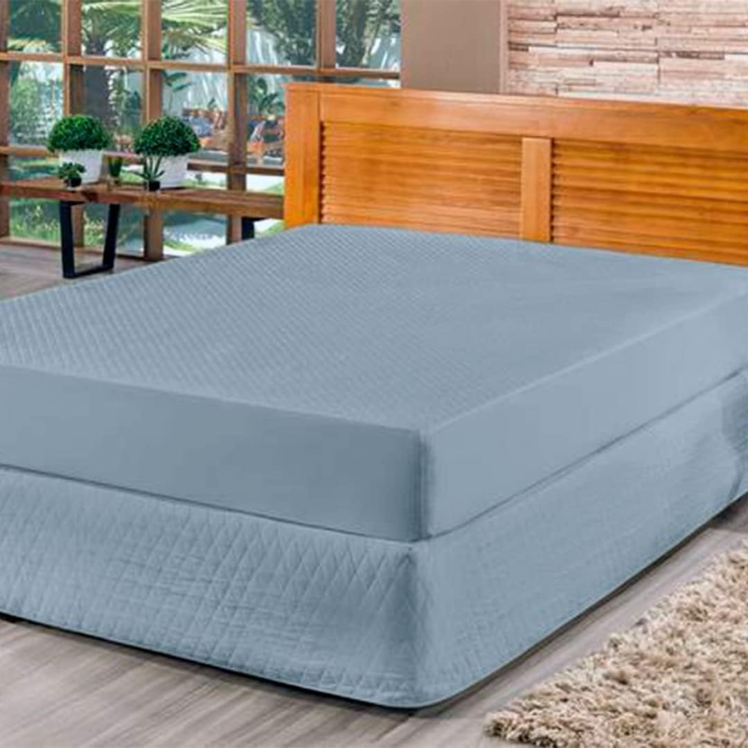 Capa Impermeável Protetor para Colchão King – 4 Camadas de Proteção – 100% Impermeável – Respirável e Não faz barulho (Cinza, King)