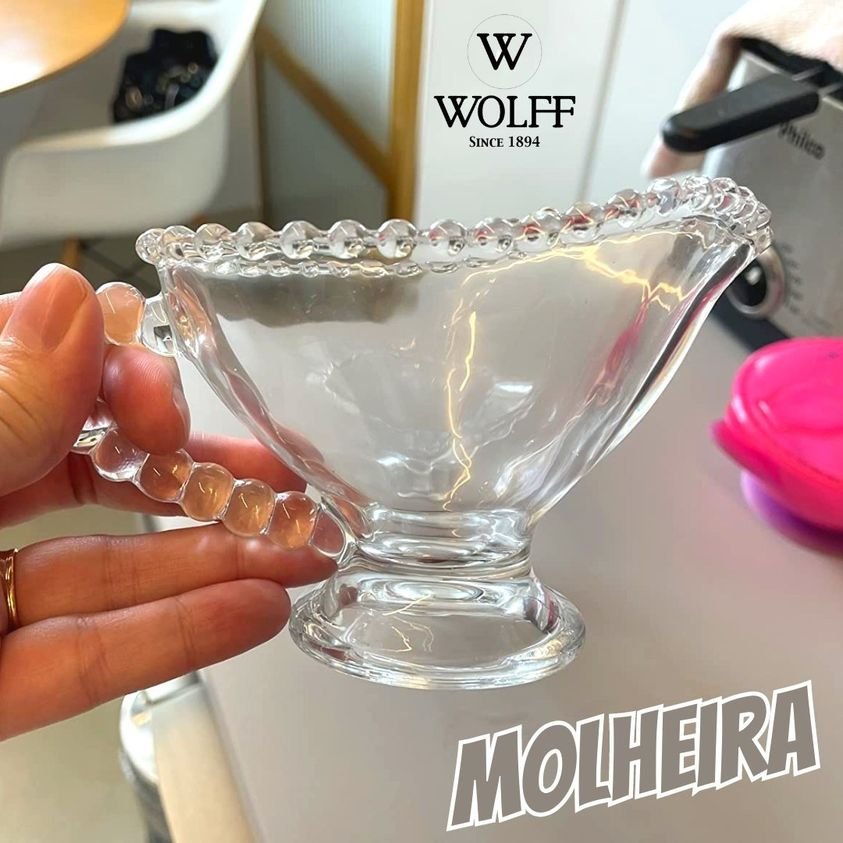 Wolff Pearl Molheira de Cristal, Transparente, 13 x 7 x 9 cm