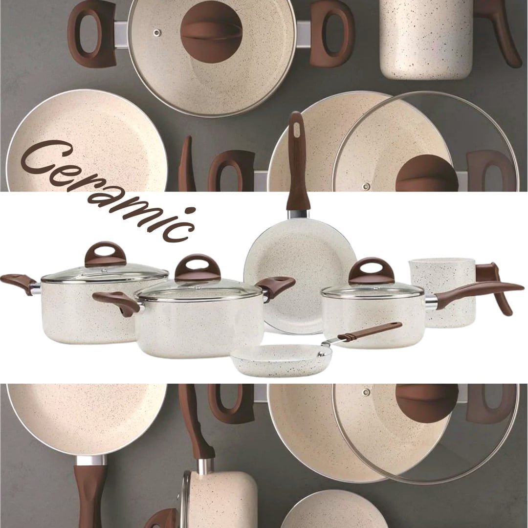 🔥Jogo de Panelas 6 Peças Ceramic Life Smart Plus Brinox – Vanilla!!