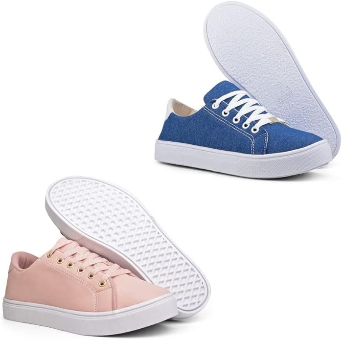 Kit 2 Pares Tênis Feminino Slip Casual e Confortável!!