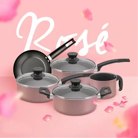 Conjunto de Panelas 5 Peças Magnific-panelux – Rose