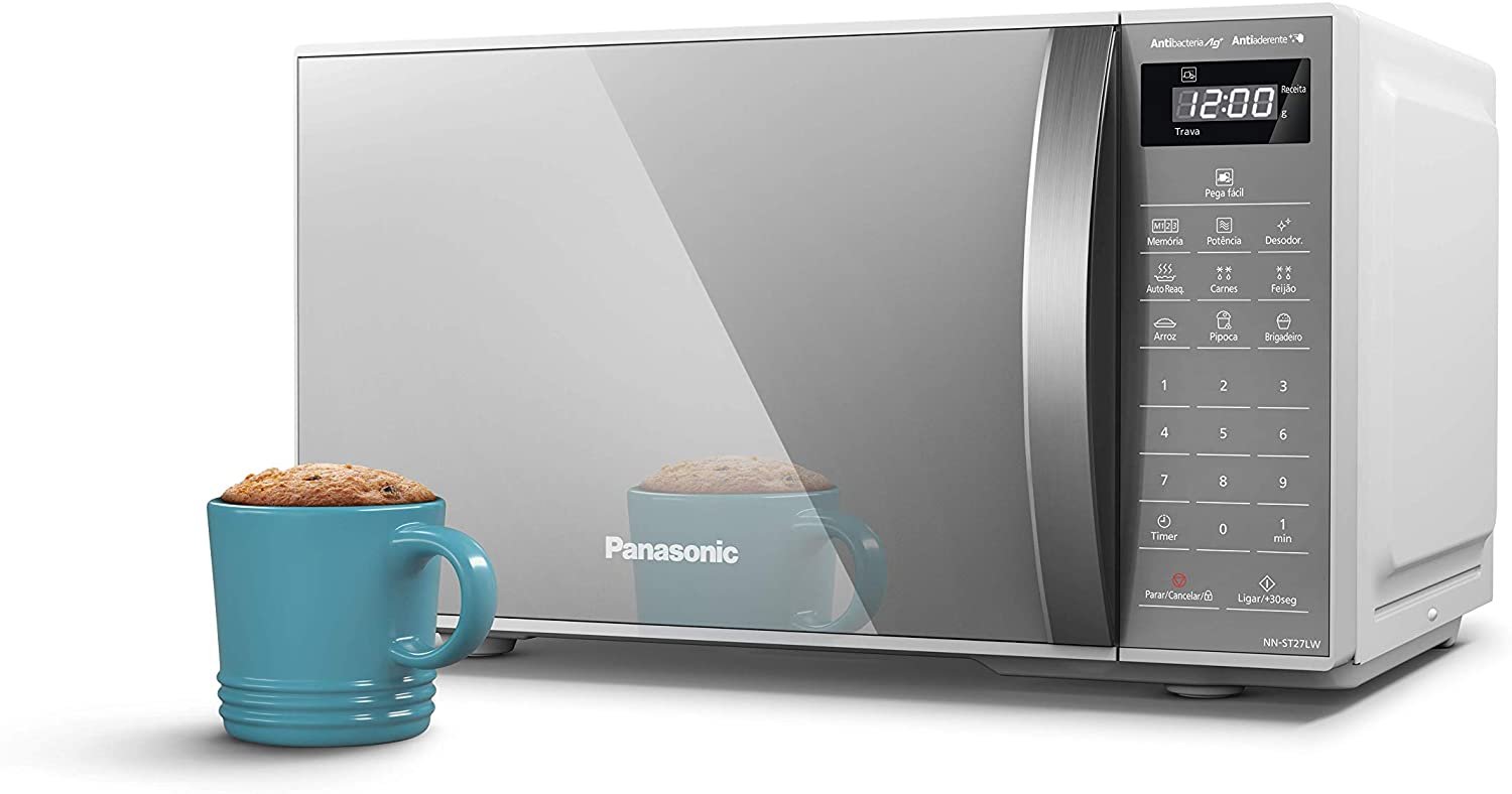 MICRO-ONDAS PANASONIC 21LT NN-ST27LWRUN 700W 127V ESPELHADA (AM)!!