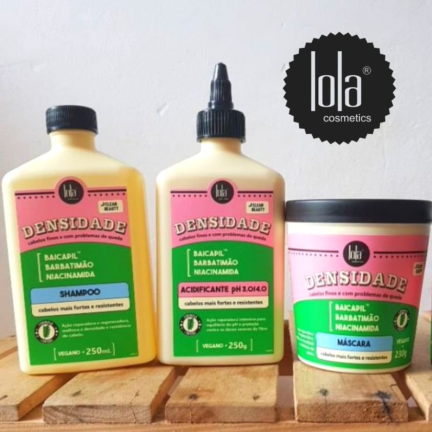 Kit Lola Densidade: Shampoo + Acidificante + Máscara