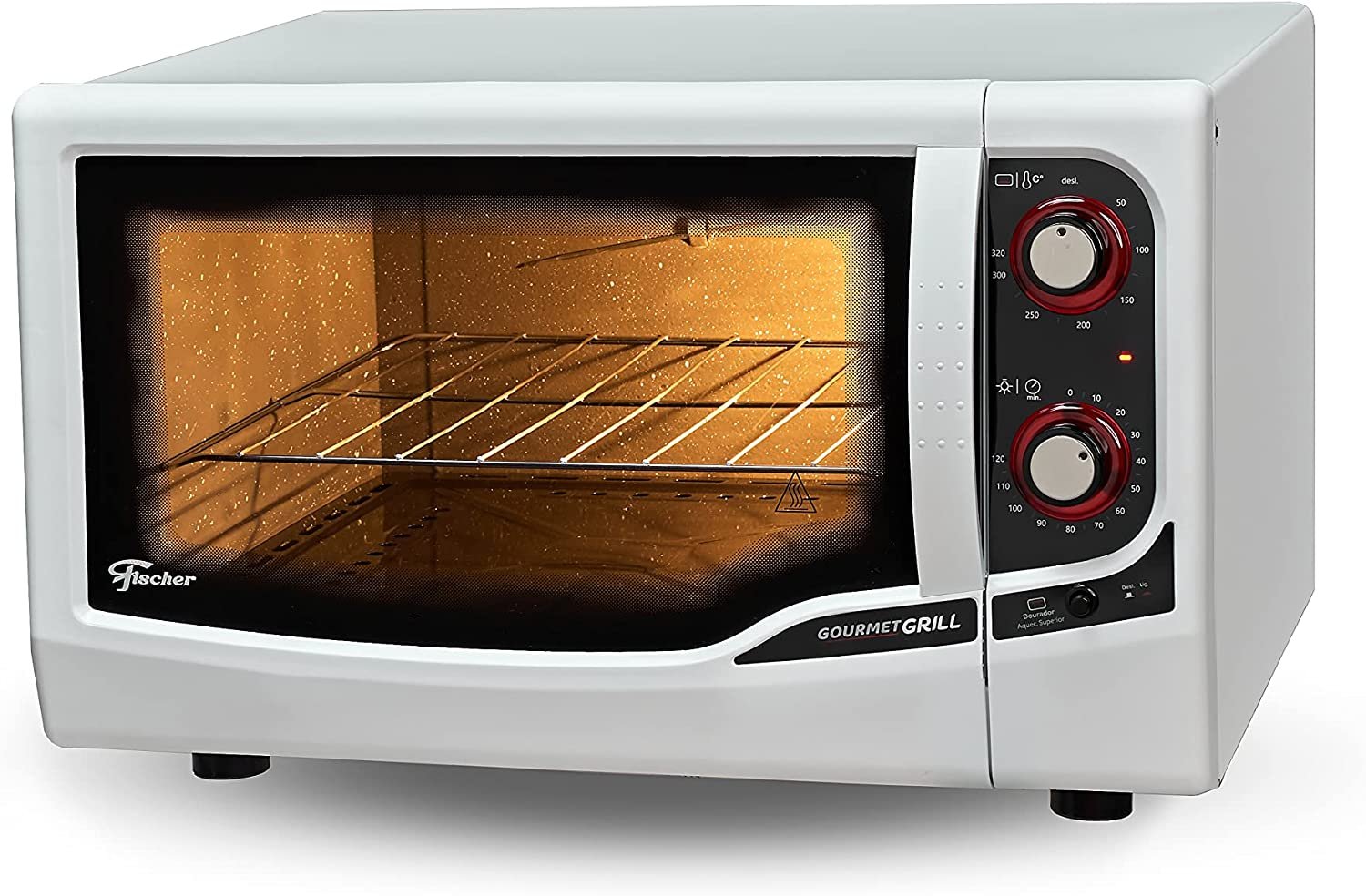 Forno Elétrico Fischer Gourmet Grill Bancada 44L Branco 220V!!