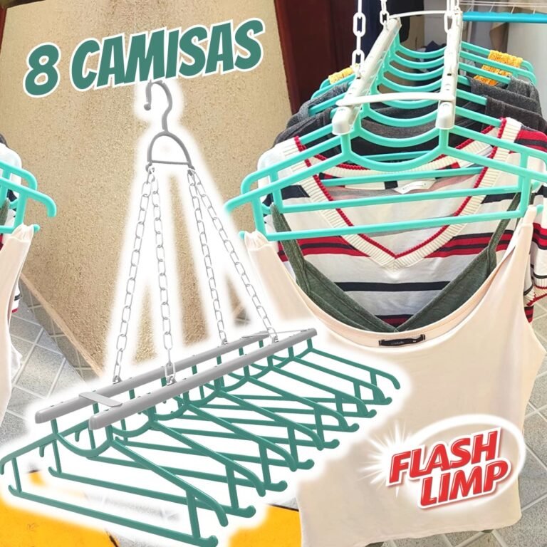 Mini Varal para 8 Camisas, Multicor, LAV3819, Flash Limp