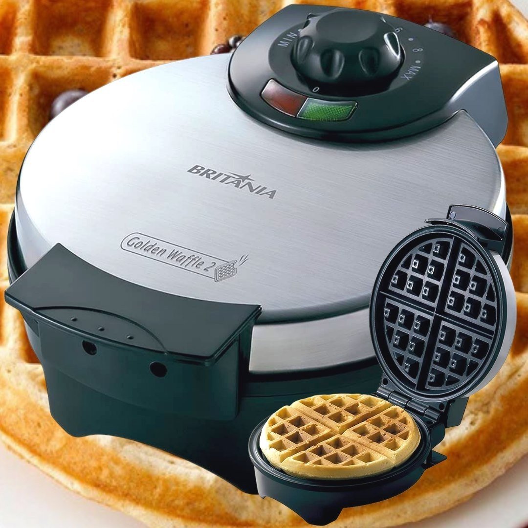 Britânia Golden Waffle Máquina 110V 850W, Prata/Preto!!