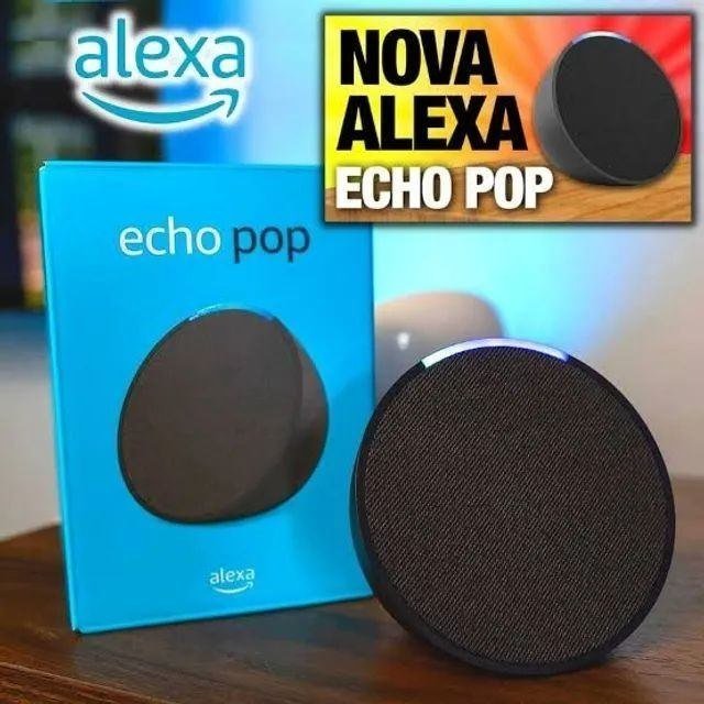 Apresentamos o Echo Pop | Smart speaker compacto com som envolvente e Alexa | Cor Preta