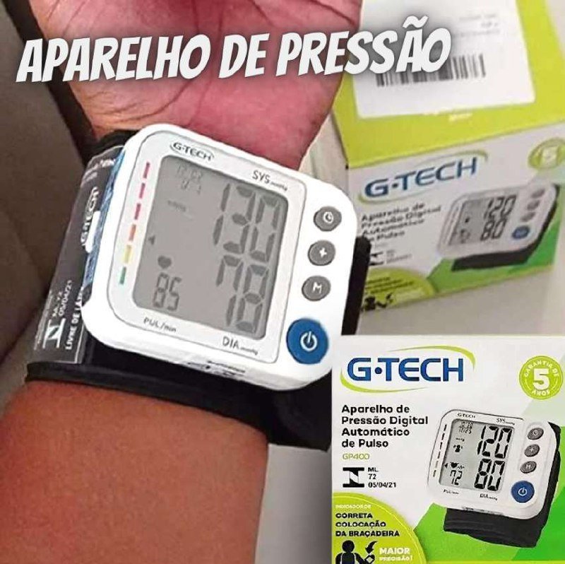 G-Tech Aparelho de Pressão Digital Automático Pulso GP400!!