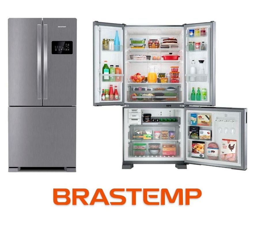Geladeira Brastemp French Door Frost Free A+++ 554l Inox Bro85ak!!