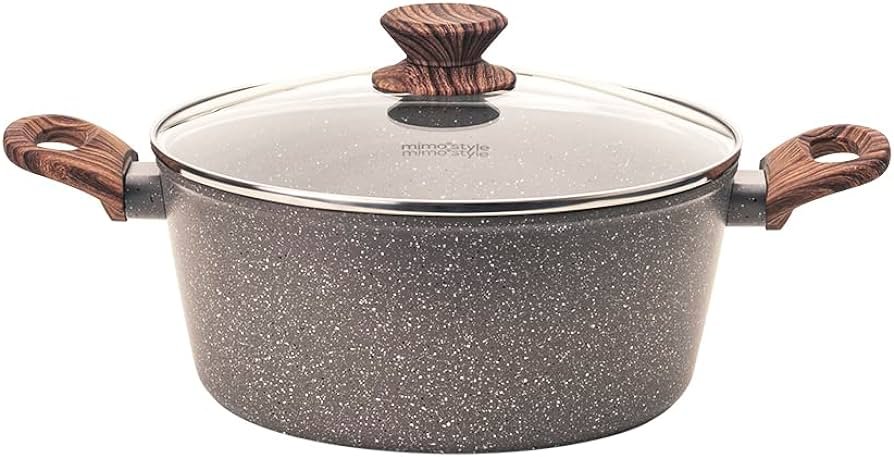 Mimo Style Caçarola Linha Cook Alumínio e Tampa de Vidro