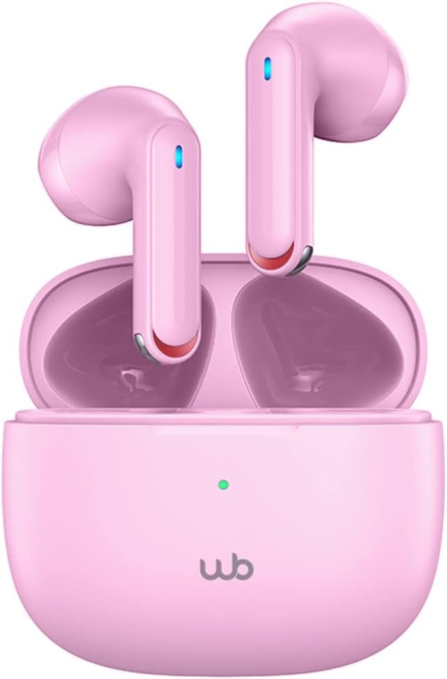 WB Fone de ouvido Bluetooth 5.2 In-ear sem fio Noma Pro TWS 28 Horas de Bateria Com Microfone Proteção IPX5 – Rosa