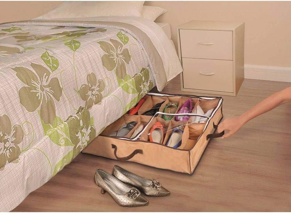 Sapateira Flexível para 12 Pares, Cor Bege, Ordene