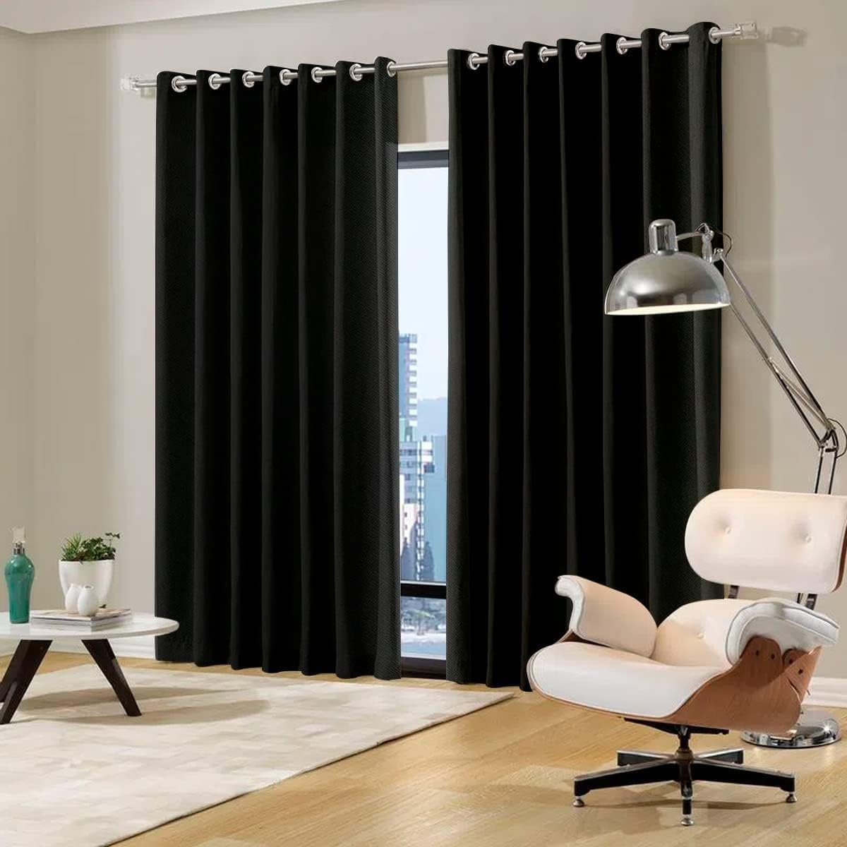 Cortina Blackout de Sala e Quarto Em Tecido 3,00 x 2,50 Preta Admirare