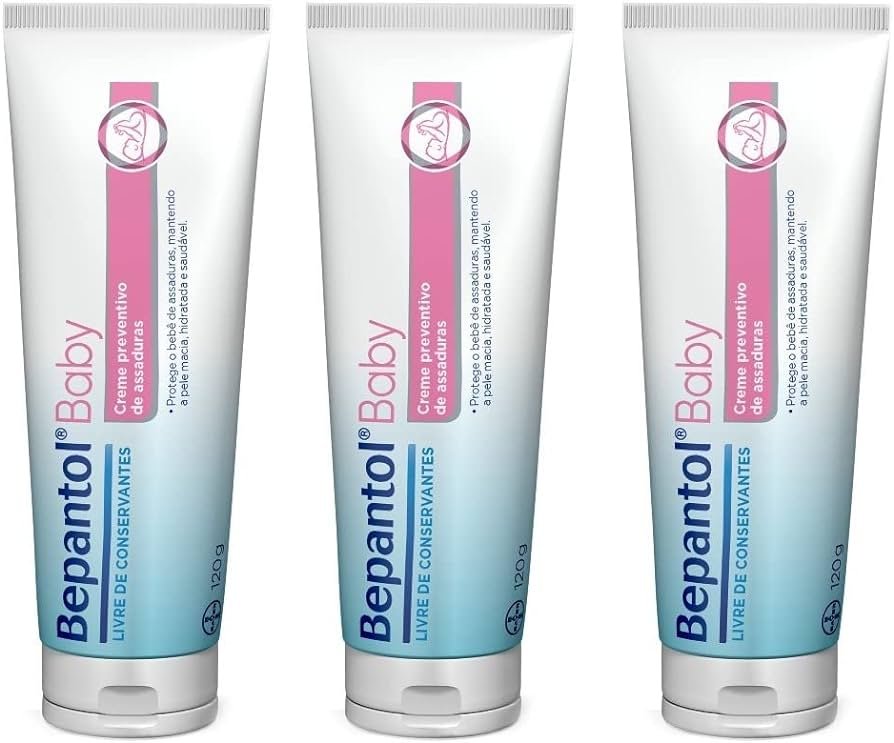 Kit com 3 Cremes Pomada de Assadura 120gr Cada – Bepantol