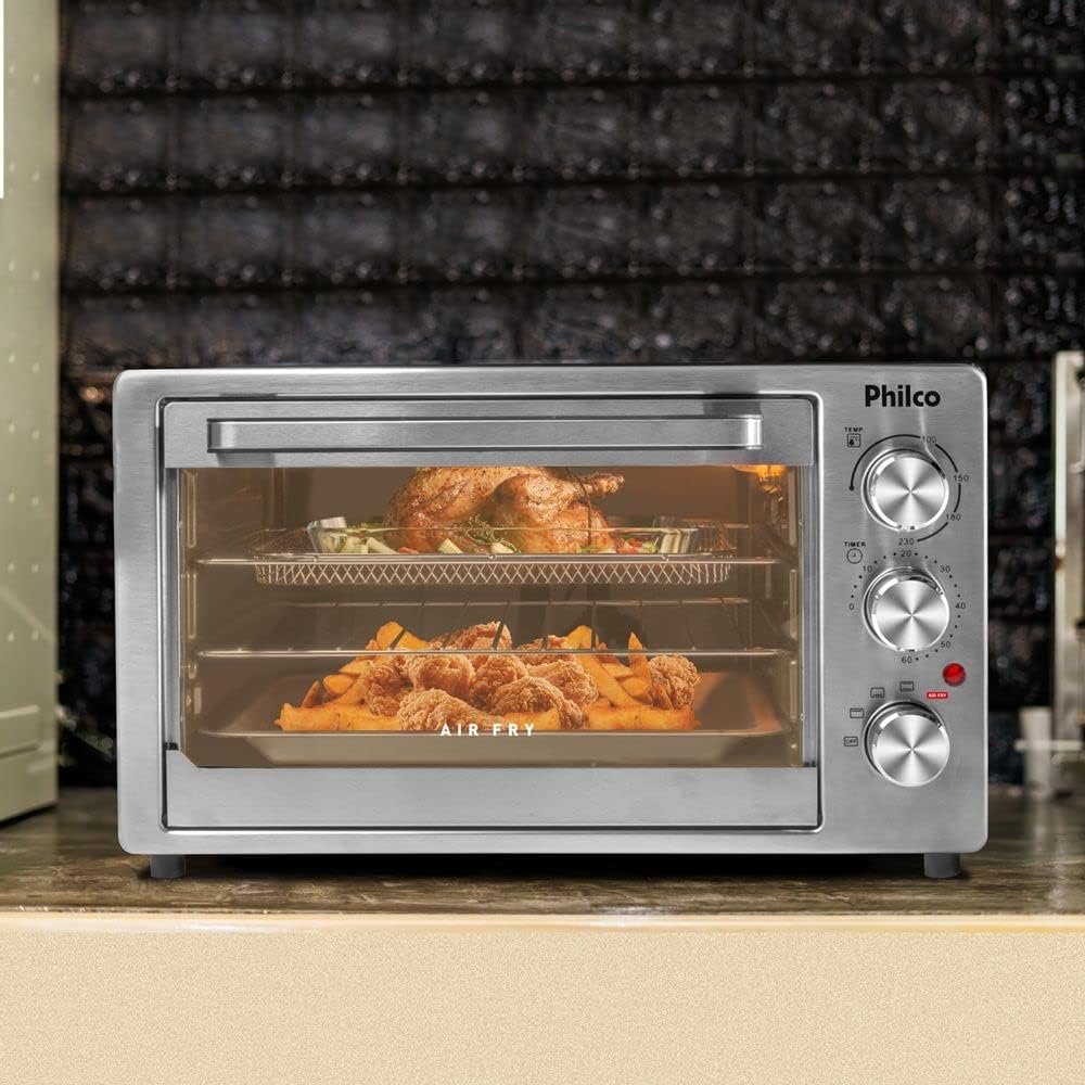FORNO ELÉTRICO PHILCO, PFE40I AIR FRY, 2 EM 1, 40 LITROS 127V, Modelo: 56101099