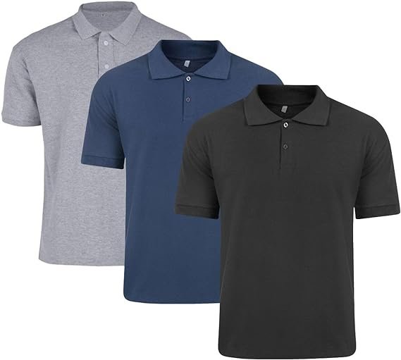 Kit 3 Camisas Gola Polo Piquet Masculina