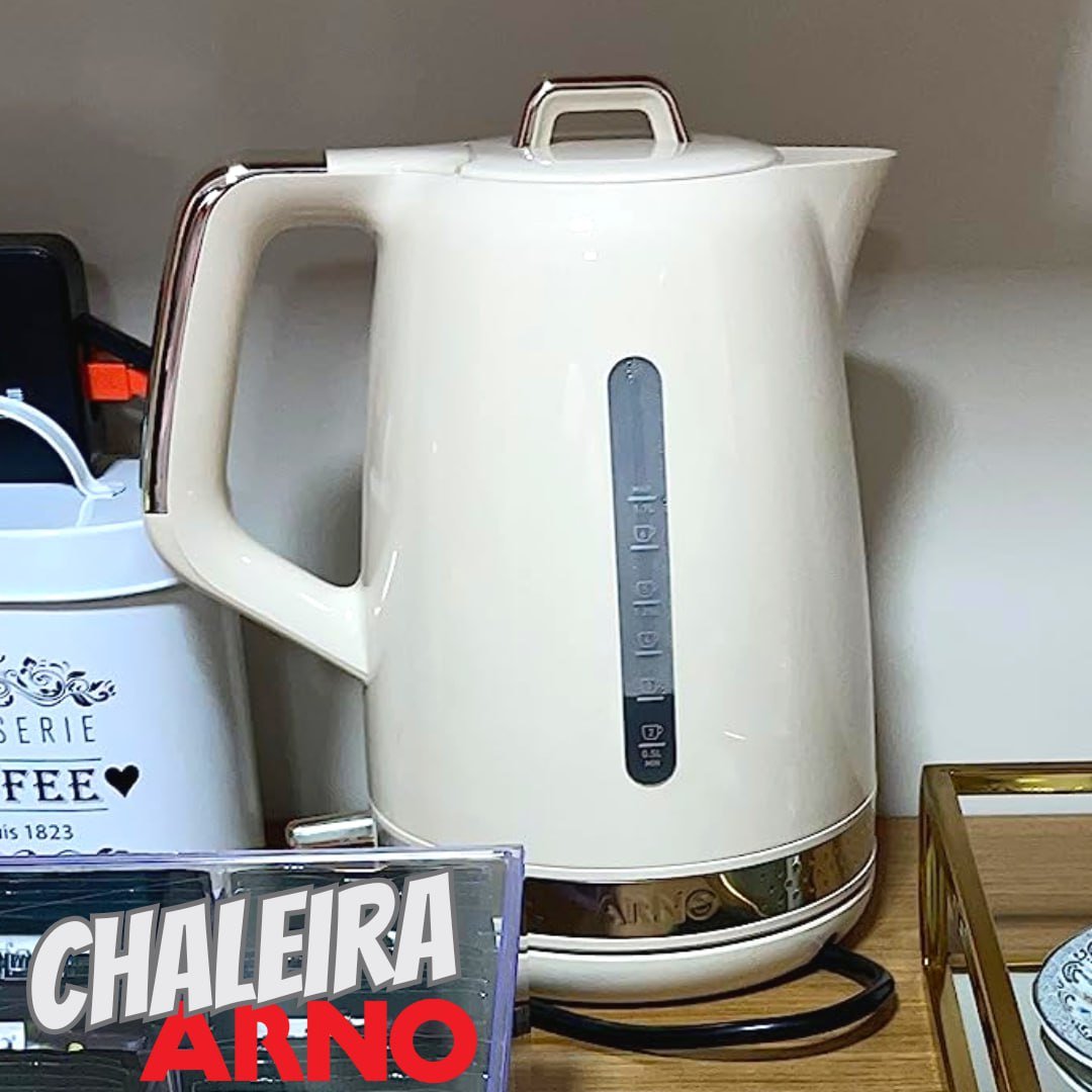 Chaleira Arno Soleil, com 1,7L de Capacidade e Base Giratória, Marfim, SKET, 127V