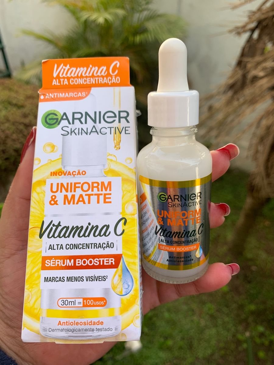 Sérum Facial Antimarcas Garnier Uniform & Matte Vitamina C, 30ml