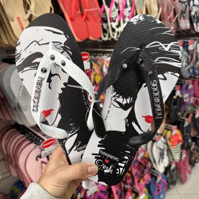 Chinelo CHINELO HAVAIANAS TOP CRUELLA FC PRETO 390, Havaianas, feminino