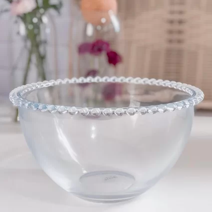 WOLFF Pearl Saladeira de Cristal, Laranja (Âmbar), 21 x 12 cm