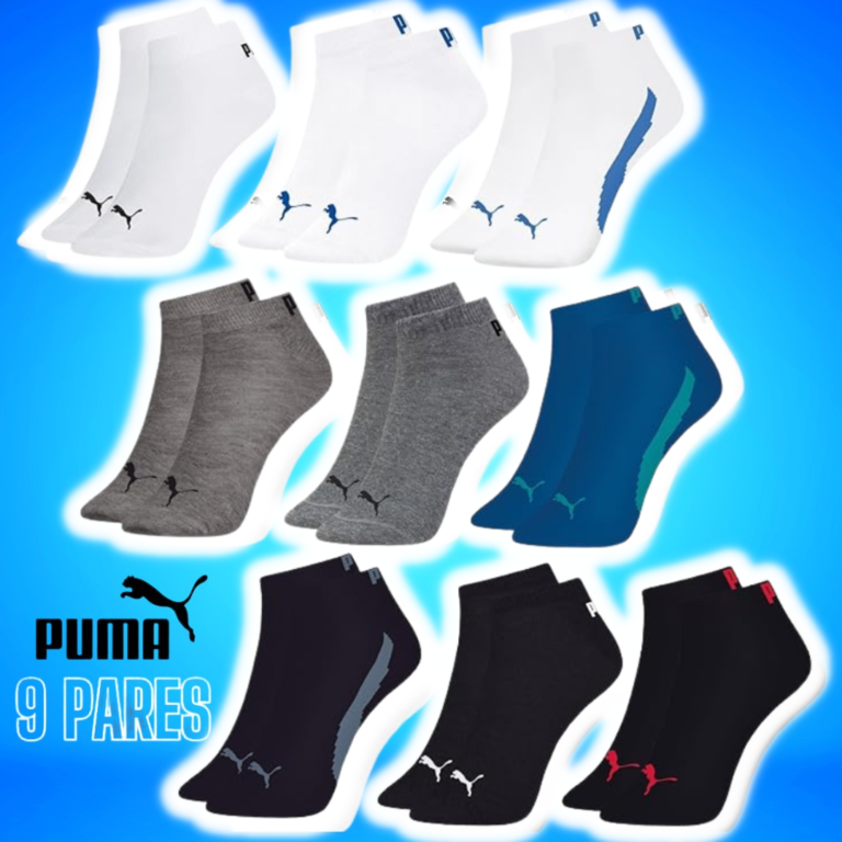 Kit 09 Pares Meias Puma Sapatilha Cano Curto Esportiva Masculino Adulto