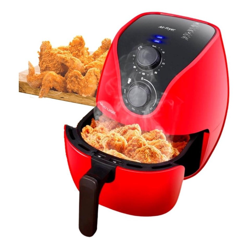 Fritadeira Elétrica Air Fryer 4L 220V 1500W com Grade Multilaser Vermelha – CE084!!!