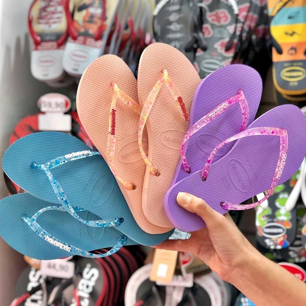 Chinelo Havaianas Slim Logo Metallic feminino!!
