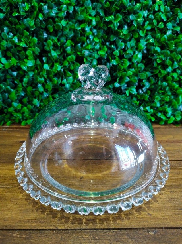 Lyor Coração Queijeira com Tampa de Cristal, Transparente/Rosa, 19.5 x 13 cm