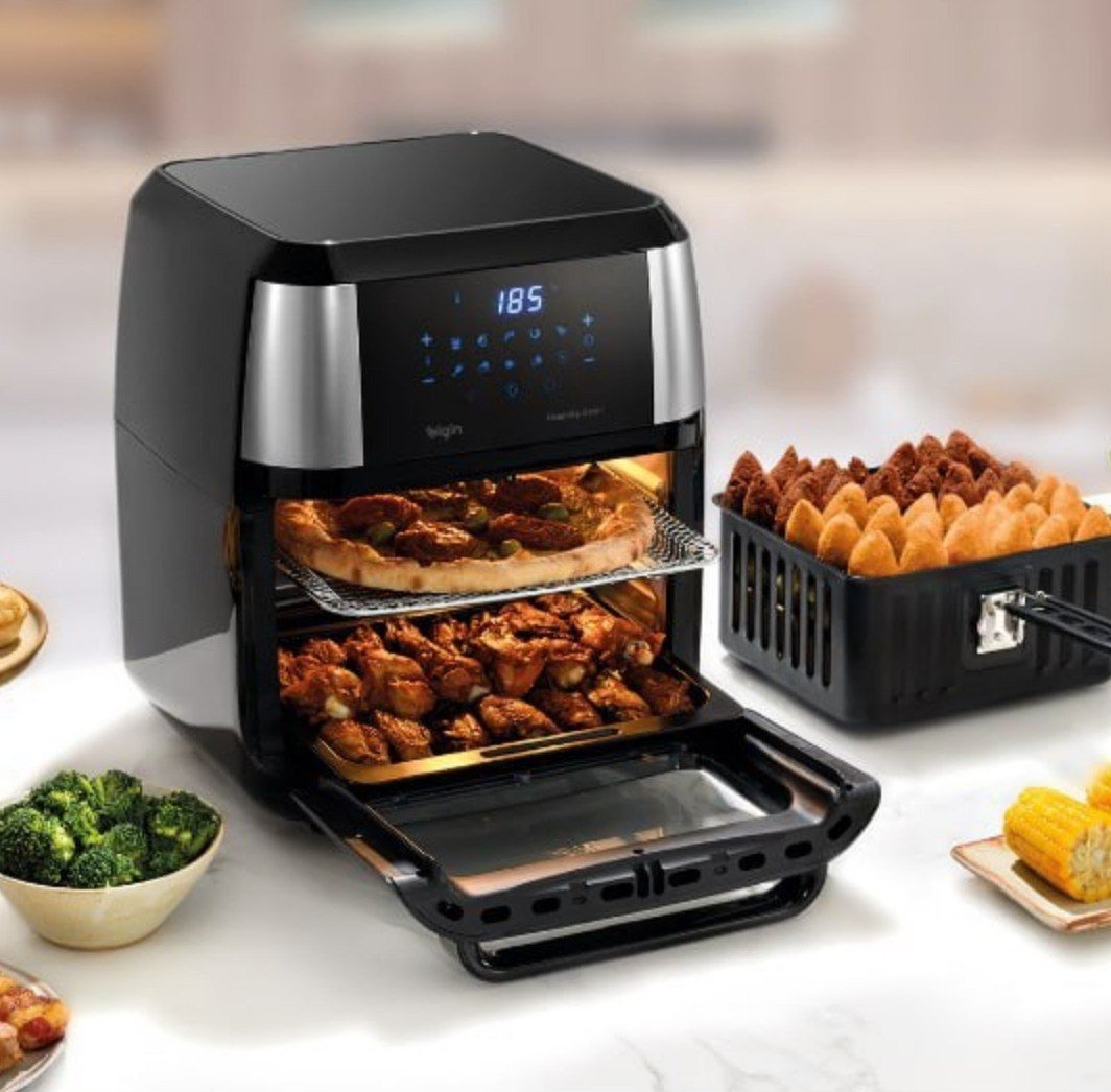 FFritadeira Forno Oven Fry 4 em 1 Elgin 12 Litros 110V – Assa, Frita sem óleo, Desidrata e Reaquece Airfryer!!