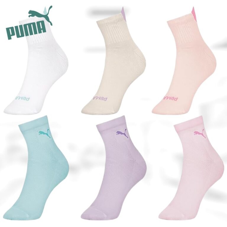 Kit 6 Pares Meia Puma Cano Médio Tecido Respirável Feminina Adulto