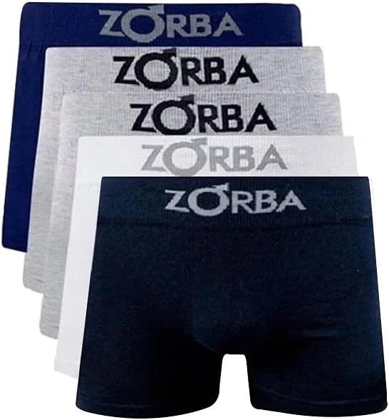 Kit 5 Cuecas Boxer Algodão Sem Costura Zorba Tamanho:P;Cor:Sortida!!
