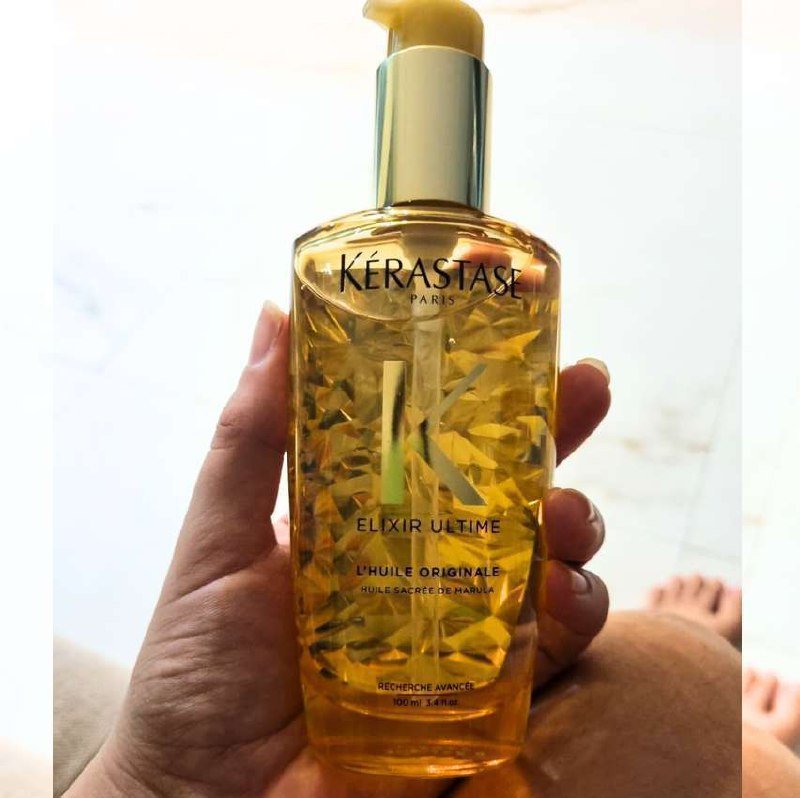Kérastase Óleo Elixir Ultime L’Huile Originale, Todos os tipos de cabelos, Nutrição, brilho, Mix de 4 Óleos Preciosos, 100 ml