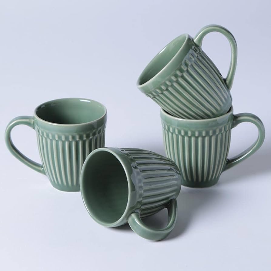 Conjunto C/ 4 Canecas Roma Verde Sálvia 343 ml