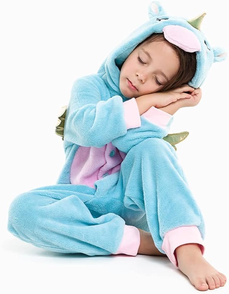 Pijama Infantil Pelúcia Fleece Unicórnio Com Capuz (5 Anos)