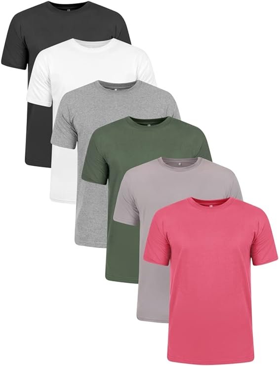 Kit 6 Camisetas 100% Algodão