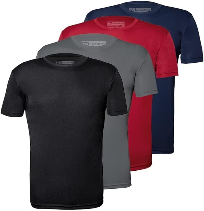 Kit 4 Camisetas Novastreet Dry Fit Anti Suor – Linha Premium – Marca Novastreet