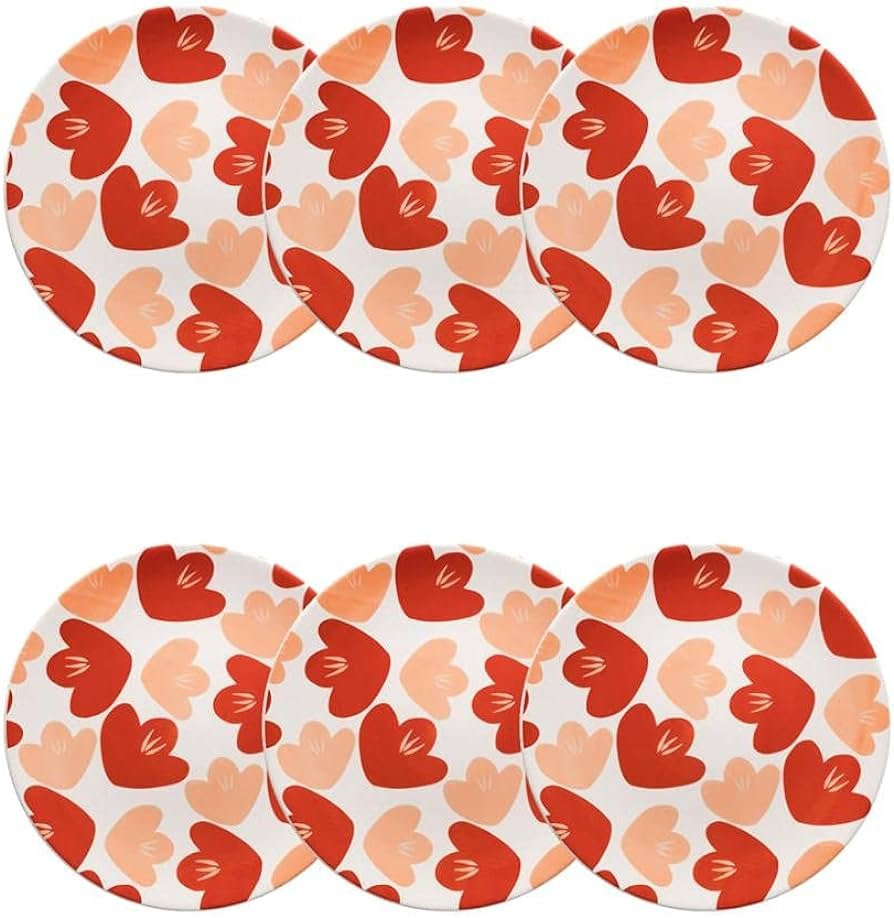 Jogo de 6 Pratos Sobremesa 19cm Oxford Unni Love