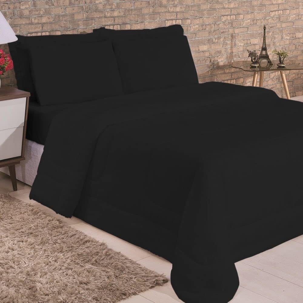 Kit Edredom Casal Jogo de Cama Leve Para Verão – 6 peças
