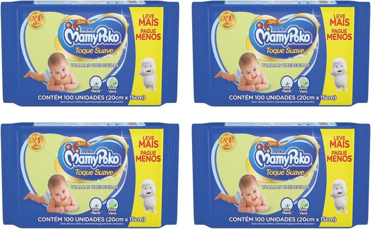 MamyPoko Toalhas Umedecidas Toque Suave 400 Unidades
