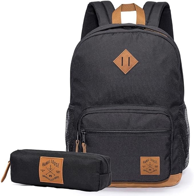 Mochila Hang Loose + Estojo Roots Original Preta