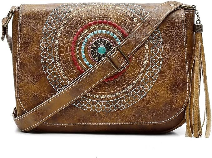 Bolsa Feminina Transversal Bordado Mandala – Alice Monteiro!!