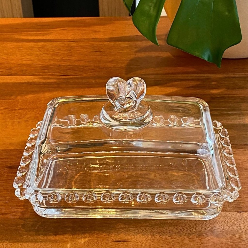 Manteigueira Com Tampa Coração Lyor 17X10,5Cm – Cristal