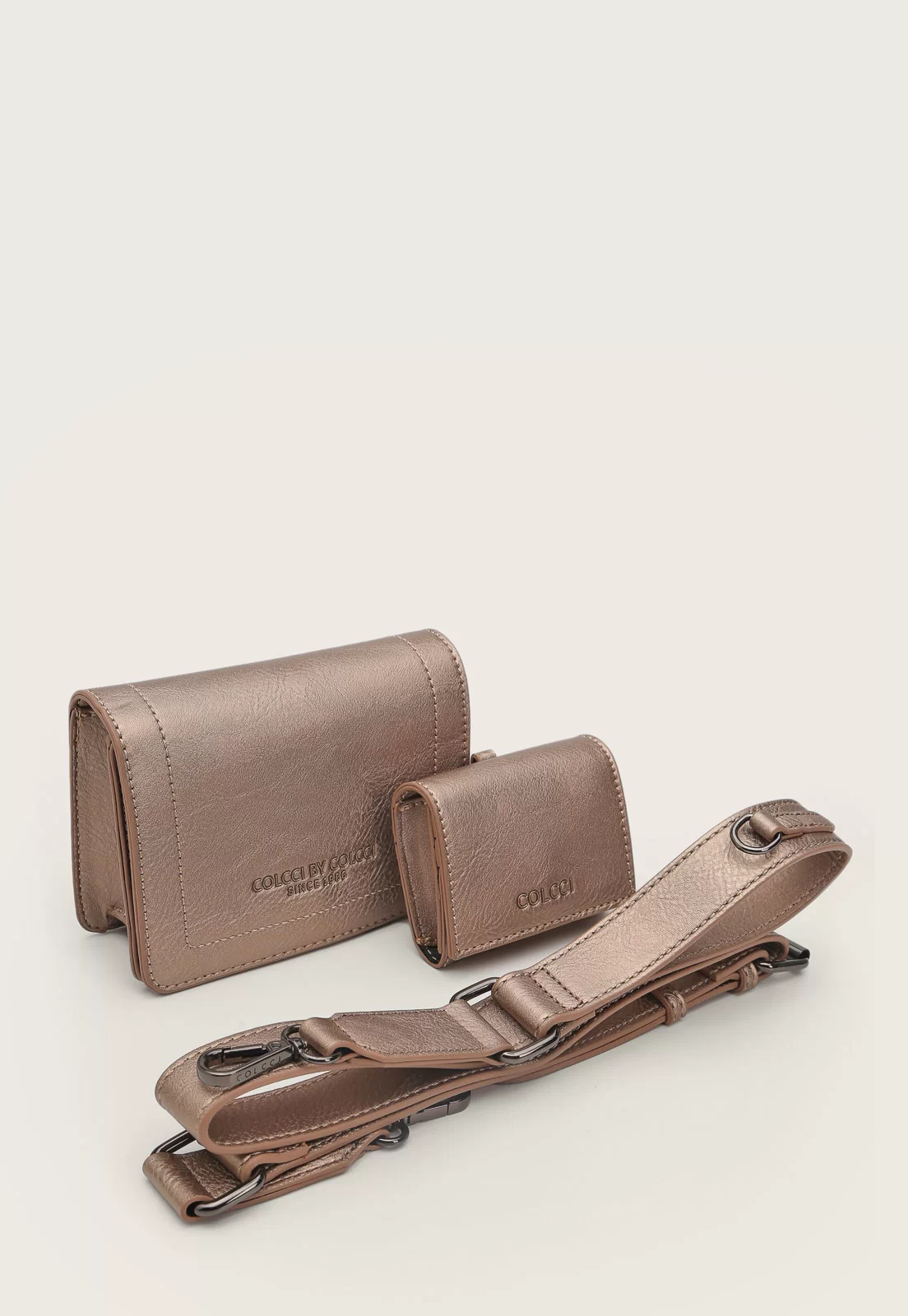 Bolsa Colcci Transversal Com Porta Moedas Dourada