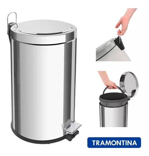 Lixeira com Pedal em Aço Inox Tramontina 94538/112 – 12 Litros!!