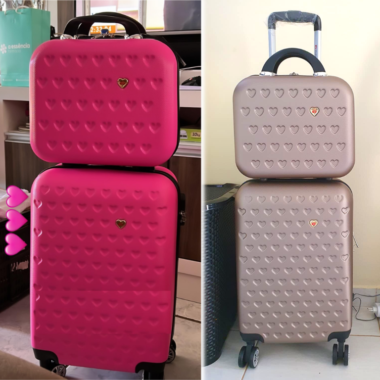 Kit Mala de Bordo mais Frasqueira Rígida – Gladiador C1 (Pink)