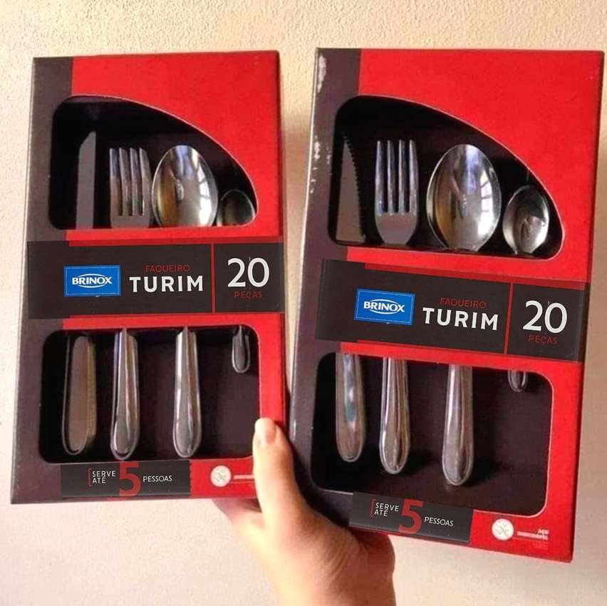 Faqueiro Turim 20 Pcs Compacto Brinox Brinox Aço Inox No Voltagev