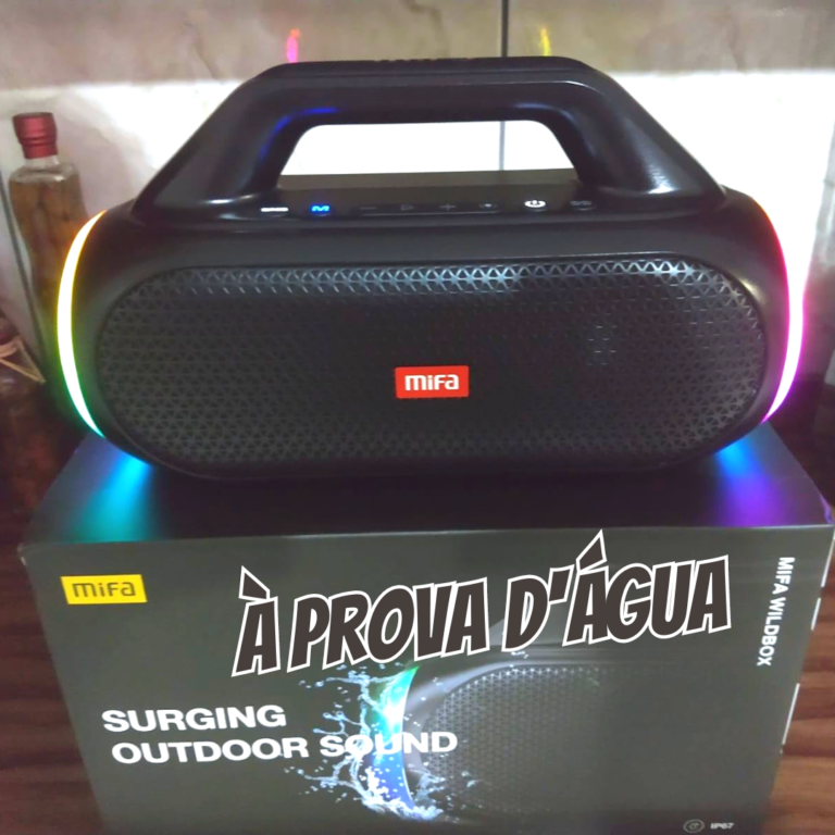 MIFA WildBox Alto-falante Bluetooth, Alto-falante sem fio de 60 W, BassUp Bluetooth 5.3, luz RGB, IP67 à prova de poeira e à prova d’água, Bateria 10.000 mAh e banco de potência, Party Add, Preto