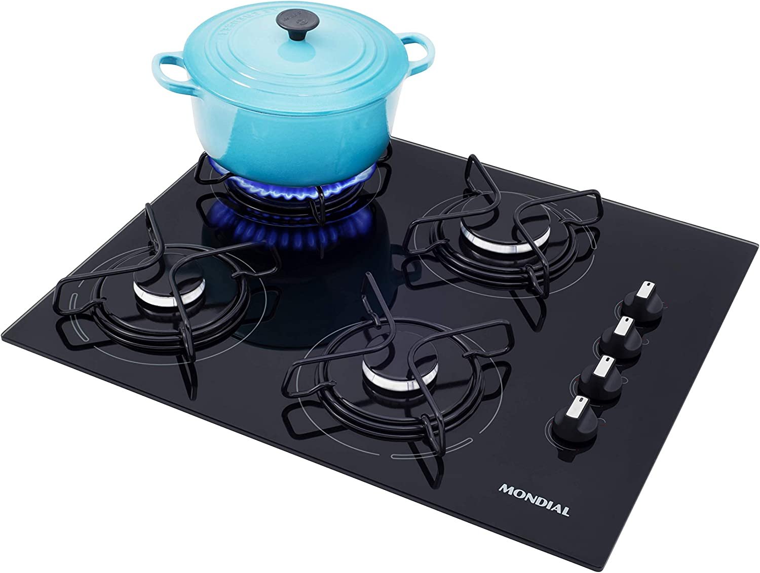 Cooktop a Gás Mondial, 4 Bocas, Bivolt, Preto/Inox – CTG-01!!